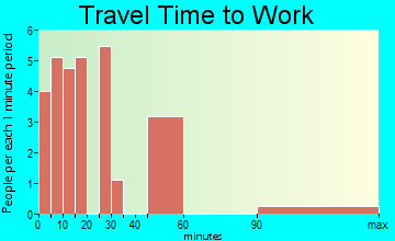 Pine Hollow commuting: travel time to work