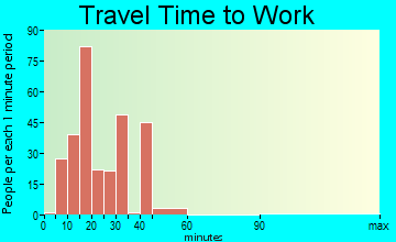 Three Rivers travel time to work