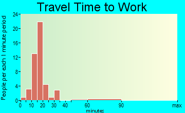 Blooming Valley travel time to work - commute
