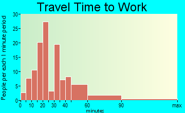 Braddock travel time to work - commute