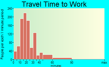 Brookhaven travel time to work - commute
