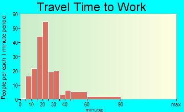 Leesport commuting: travel time to work