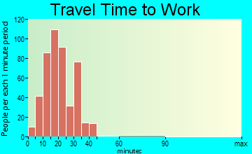 Reserve Township travel time to work