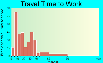 Rochester travel time to work