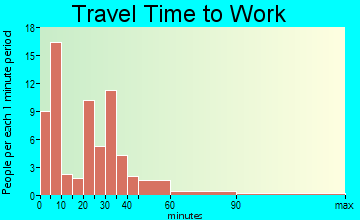Saltsburg travel time to work - commute