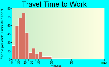 Tyler Run-Queens Gate travel time to work