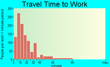 Washington travel time to work - commute