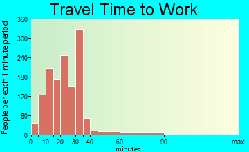 Irmo commuting: travel time to work