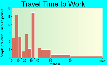 Pamplico travel time to work