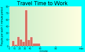 Ravenel travel time to work - commute