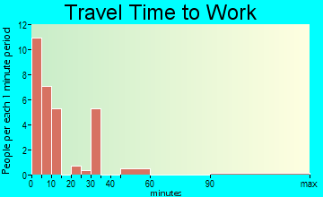 Bonesteel commuting: travel time to work