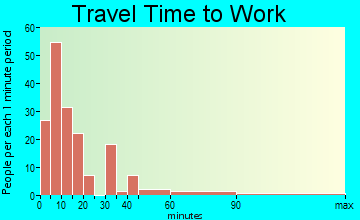 Custer travel time to work - commute