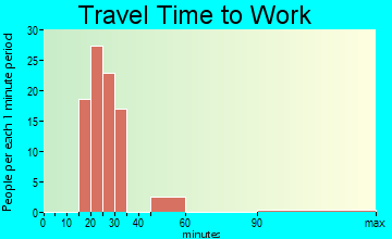 Fall Branch travel time to work