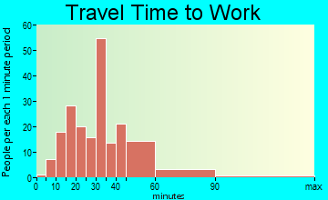 Plainview commuting: travel time to work