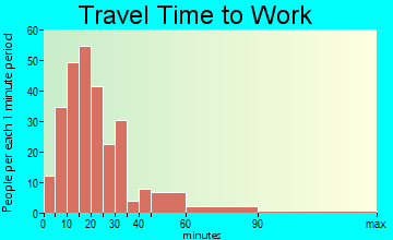 Surgoinsville travel time to work