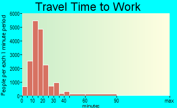 Amarillo travel time to work - commute