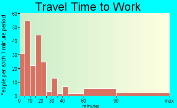 Bolivar Peninsula travel time to work