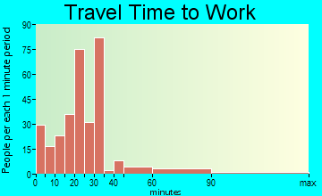 Brazoria travel time to work - commute