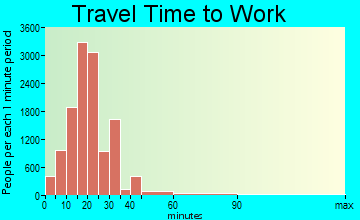 Brownsville travel time to work - commute