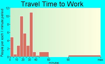 Gary City travel time to work - commute