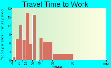 Mountain City travel time to work - commute
