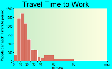 New Braunfels travel time to work - commute