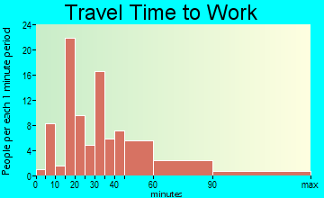 Patton Village commuting: travel time to work