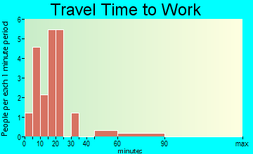 Rochester travel time to work