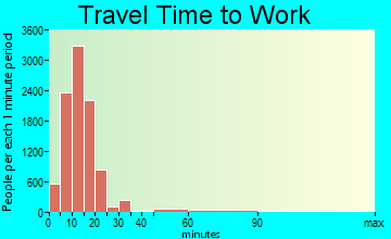 Wichita Falls travel time to work - commute