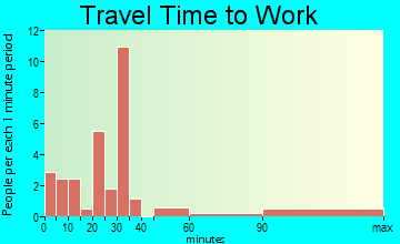 Woodson travel time to work
