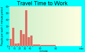 Buchanan commuting: travel time to work