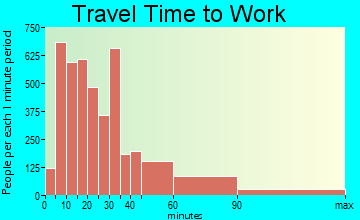 Leesburg travel time to work - commute