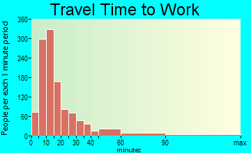 Williamsburg travel time to work - commute