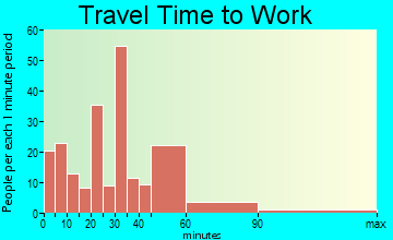 Fall City travel time to work - commute