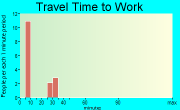 Nespelem Community travel time to work