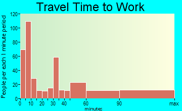 Rio Vista travel time to work - commute