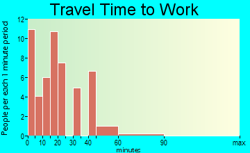 Bruce travel time to work - commute