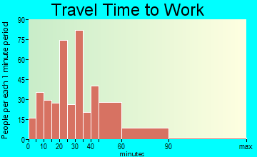 Camp Lake travel time to work - commute