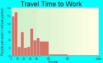Pepin travel time to work - commute