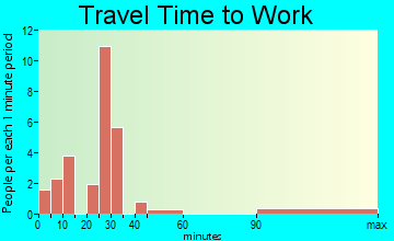White Lake travel time to work - commute