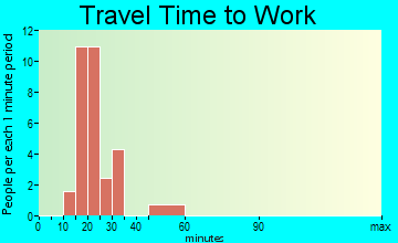 Johnstown commuting: travel time to work