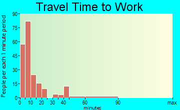 Pinedale travel time to work - commute