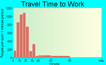 Brazosport travel time to work - commute