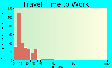 Central Washita travel time to work - commute