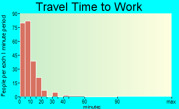 Crested Butte travel time to work - commute