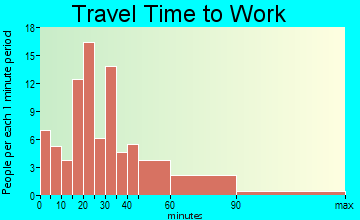 Georgetown travel time to work - commute