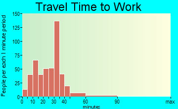 Georgia travel time to work - commute