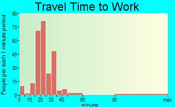 Irwinville travel time to work - commute