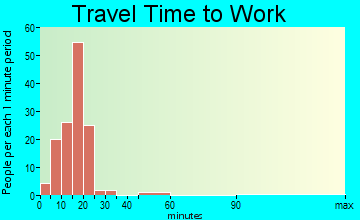 Mountain Village commuting: travel time to work