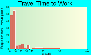 Springfield commuting: travel time to work